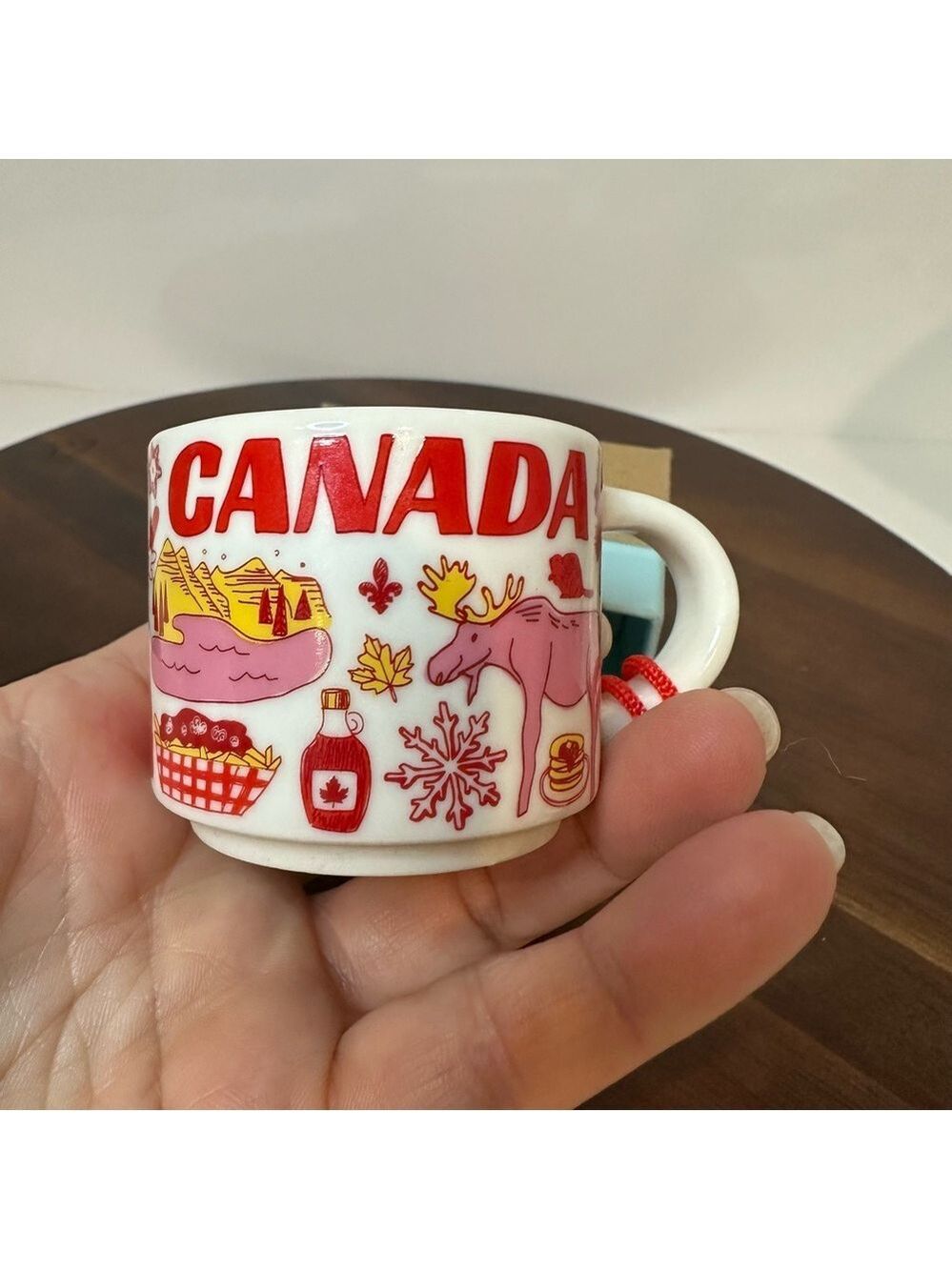 New Starbucks "Been There" Series Canada Ceramic Ornament Mug 2oz 2018 - Picture 2 of 8